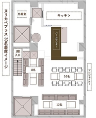 【貸切】着席時イメージレイアウト