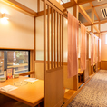 広間（堀席 ） 1席 1～6名様まで（4名席×3席、6名席×3席）※広間は21名様以上貸切可（最大30名様迄） 