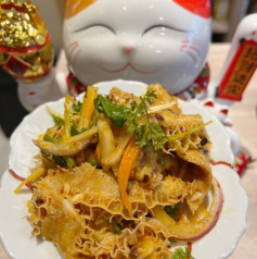 ピリ辛牛肉ハチの巣