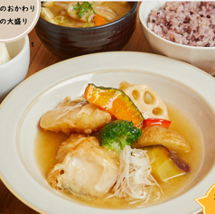 【健康バランス定食】ごろっと季節野菜と白身魚の生姜あんかけ