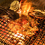【小名浜伴助干物の炙り焼き】炭火で焼き上あがる出来たての美味しさをぜひ、お楽しみ下さい。