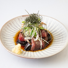 カツオとナスの煮浸し