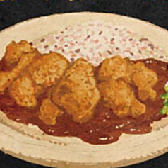鶏のから揚げカレーライス