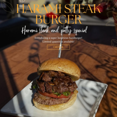 肉好き必食！豪快ハラミステーキハンバーグの極上ランチ