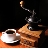 ほっと一息。本格コーヒーも味わえます。