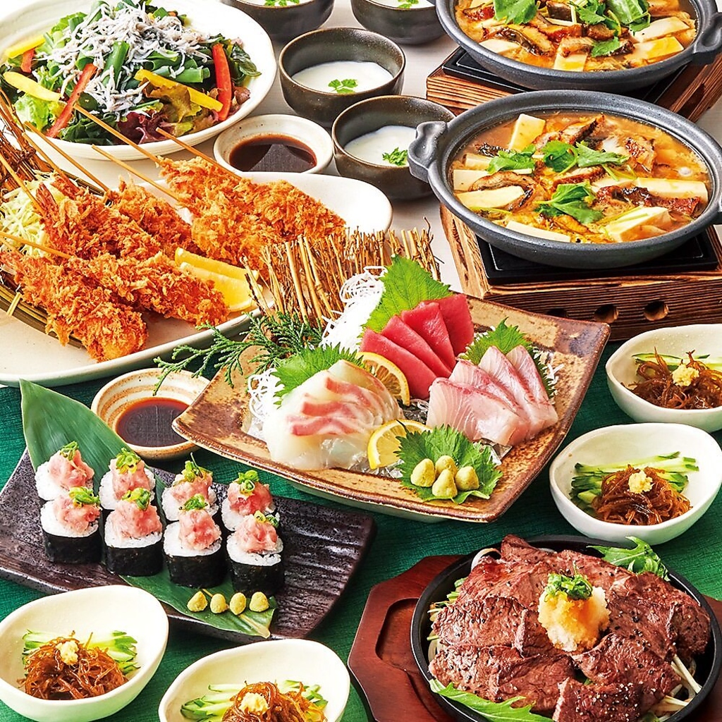 料理を個別盛りでご案内のコースをご用意！定番料理がたっぷりです♪
