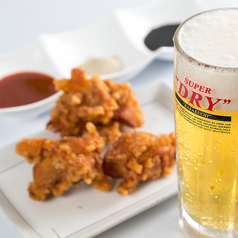 ビアカラセット（生ビールと唐揚げ3個のセット）