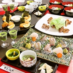 【日本酒付2H飲み放題】瀬戸内海の地魚や骨付鳥が絶品！〆は讃岐うどんの全9品『樺河 Kagawaコース』6500円の写真