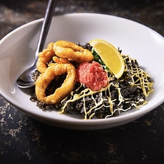 イカスミと明太子のピラフ