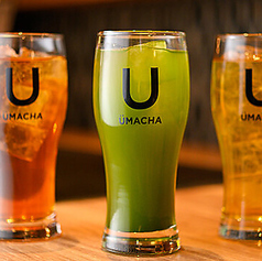 もんじゃに合うドリンクもご用意◎台湾の水出し茶《UMACHA》各380円(税込)の写真