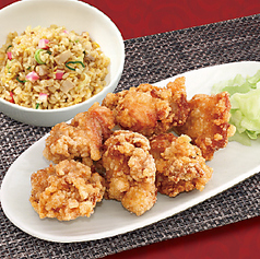 若鶏の唐揚げ＋炒飯