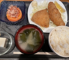 500円ランチ/アジと白身フライ定食