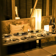 女子会や合コンにも最適な少人数様向け個室席！