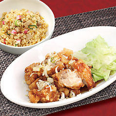 若鶏の油淋ソース＋炒飯