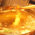 【天ぷら油】舞妓飯の揚げた天ぷらは、素材そのもの味や風味を損なわず揚がりは軽くあっさりヘルシーにお召し上がり頂きます。