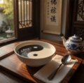 料理メニュー写真&nbsp;アーモンド黒ごまスープ