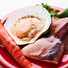 海鮮セット（ホタテ1ケ/海老1尾/カットイカ1枚/50g）