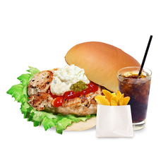 チキンバーガーセット