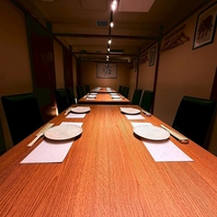 お洒落な和モダンな店内＆完全個室