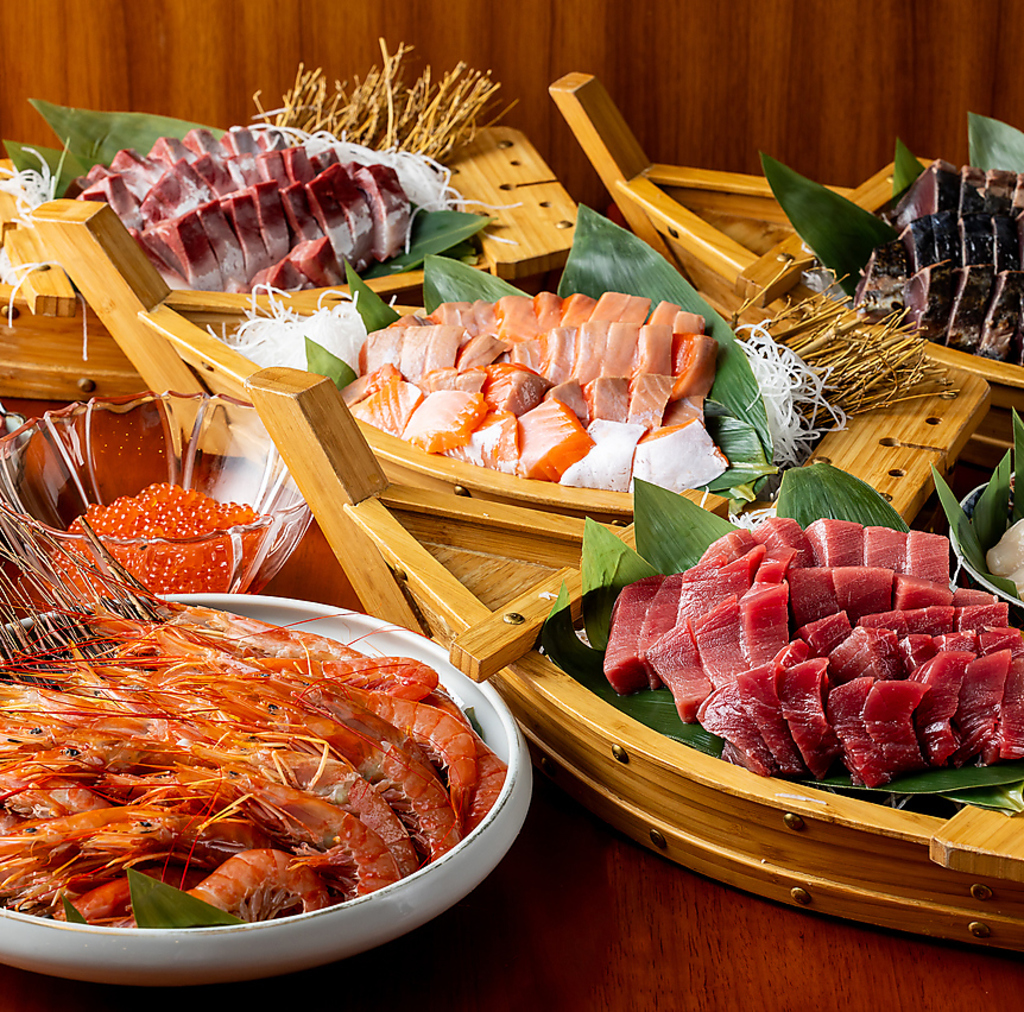 大宮駅徒歩1分。海鮮食べ放題・・・。忘年会・新年会・同窓会・接待・会食・女子会に◎