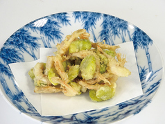 白海老と空豆かき揚げ