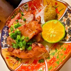 島豚の柚子味噌炭焼き
