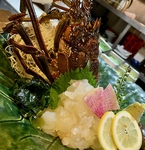 自慢の生簀では活伊勢海老や活カワハギなどの活魚もご用意！！※水揚げ次第となります。