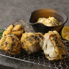 鱈と白子のあおさ衣揚げ