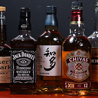 ドリンクは幅広い品揃え！ウイスキーが充実◎