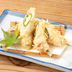 オクラ豚肉巻き天布羅