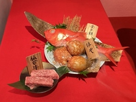 肉・魚・酒の恋人達揃ってます。