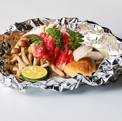榊山牛コウネとキノコのホイル焼き
