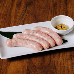 生ソーセージ　マスタード添え