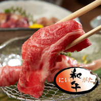名物！にいがた和牛のサーロイン肉寿司は絶品♪