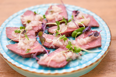 函館大沼牛ハツ刺し～カルパッチョ仕立て～