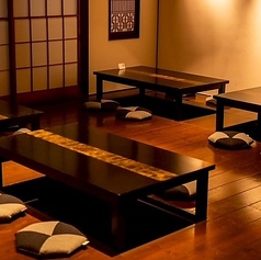 掘りごたつ席も団体様向きです。