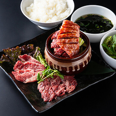 カルビ・ハラミ華定食