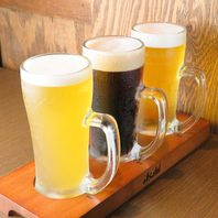 厳選の生ビールを毎日、日替わりで数種類ご用意！
