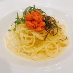 明太クリームパスタ