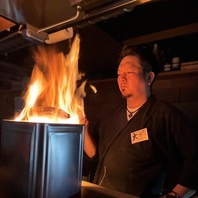 炭火の臨場感を味わうカウンターをご用意