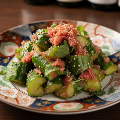 たたき胡瓜の梅和え