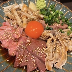 名物!肉刺し5種ユッケ