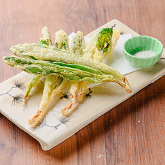 行者にんにくの天ぷら