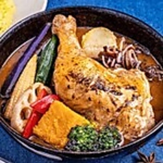 北海道スープカレー チキンレッグ(骨付きチキン)