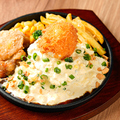 料理メニュー写真&nbsp;手作りタルタルハンバーグ定食 ＋ 半熟玉子カツ