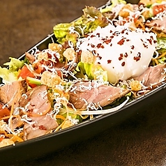 蒸し鶏と有機野菜のサラダ