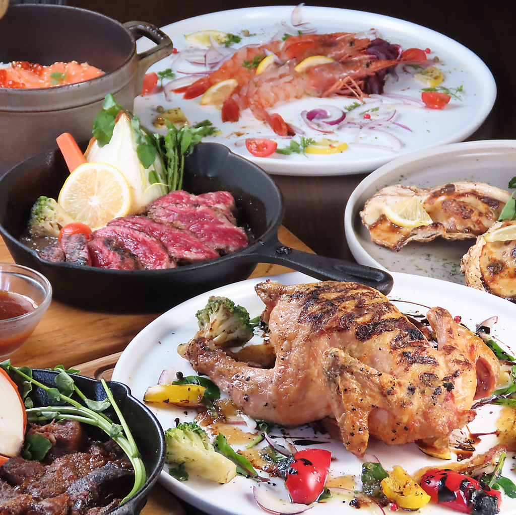 スペイン料理やイタリアンを中心に、上質なお肉や新鮮な魚を使った多彩なメニューをご堪能ください♪