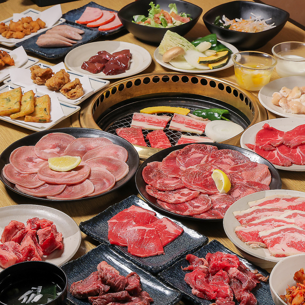 牛タン塩、ハラミも食べ放題かわよしコース3980円(税込)120分(Lo.30分前)