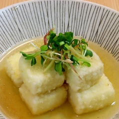 揚げ出し豆腐　香味野菜