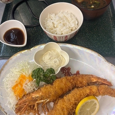 ジャンボエビフライ定食